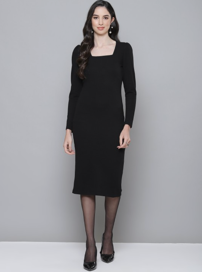 Eclipse Black Sheath Dress – Fleuvia-SE
